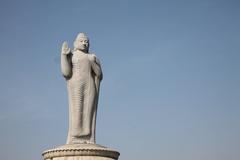 Statue of Buddha at Hussain Sagar Lake in Hyderabad