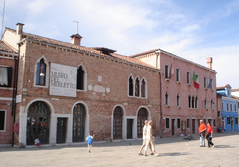 Latte lace museum in Burano, Italy.