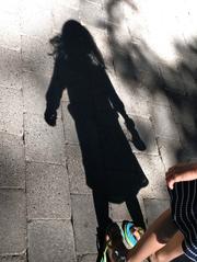 Shadow girl in an urban setting