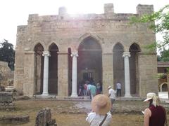 Western facade of the Dafni Monastery church