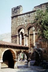 Dafni Monastery fragment of cloister and church from southeast