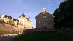 Overview of Chateau Laurier and Bytown Museum in Ottawa, Canada