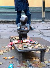 Iron Boy statue in Gamla Stan, Stockholm