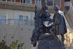 Plaza Isabel la Catolica with bronze sculpture of Queen Isabella and Christopher Columbus