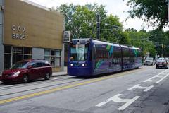 Atlanta Streetcar at Martin Luther King Jr. National Historic Site in Atlanta