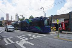 Atlanta Streetcar at Martin Luther King Jr. National Historic Site in Atlanta, Georgia