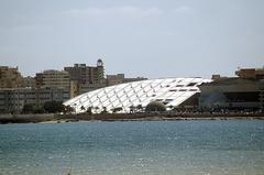 Bibliotheca Alexandrina from Qaitbay Citadel, Alexandria