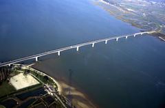 Northwest view of the Seudre viaduct in Charente-Maritime