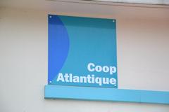 Coop Atlantique logo on a store in Marennes, Charente-Maritime, France