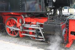 Detail of the Mallet steam locomotive G 2x2/2 105 Todtnau