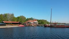 Twiske Haven with the Tjalk boat in the foreground