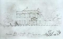 Drawing of Cannon Hill House London SW20 dated to 1893