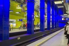 Münchner Freiheit U-Bahn station in Munich, Germany