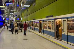 Underground station Münchner Freiheit in Munich, Germany