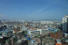 Seoul's Sejong University aerial view of Gwangjin District