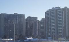 Urban apartment buildings on Lees Avenue, Ottawa