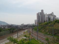 Jungang Line and Gyeongchun Line in Jungnang-gu, Seoul