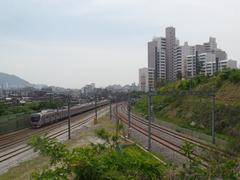 Jungang Line and Gyeongchun Line in Jungnang-gu, Seoul