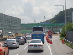 Bukbu Arterial Highway Jungnang Interchange construction zone