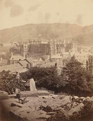 Historic photo of the Palace of Holyroodhouse in Edinburgh by George Washington Wilson