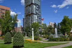 Central Memorial Park in Calgary on a sunny day