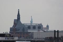 Hoboken Terminal, Lady Liberty, and Ellis Island