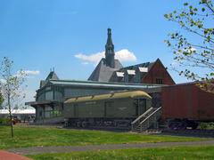 Rear side of CRR NJ terminal with ferry dock in background