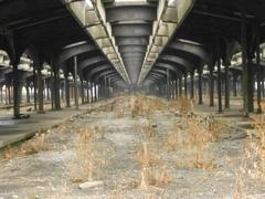 Communipaw Terminal train shed in December 2014