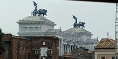 rooftop view of the Altar of the Fatherland in Rome