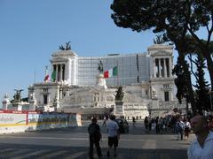 Vittorio Emanuel II Statue under a blue sky