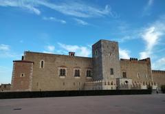 Palau dels Reis de Mallorca west facade in Perpignan