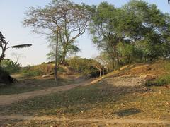 Ancient mound of Chandraketugarh in Berachampa, West Bengal.