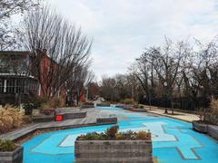 26th Street pedestrian plaza in Baltimore during fall 2023