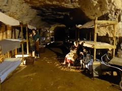 A typical dormitory during the Second World War in Chislehurst Caves