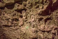 Carving in Chislehurst Caves, Kent