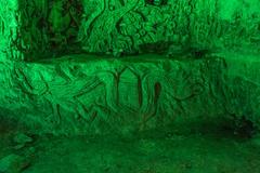 carvings in Chislehurst Caves, Kent