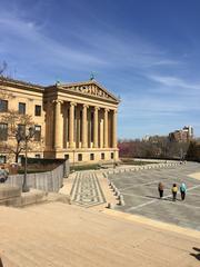 Philadelphia cityscape from the top of the Rocky Steps