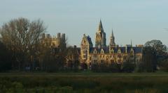 Christ Church College Meadow Building with Cathedral Spire in Oxford