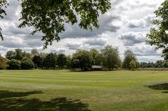 Christ Church Meadow Oxford with clear blue sky