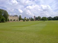 Merton College and Magdalen College Great Tower from Christ Church Meadow