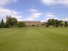 Merton College viewed from the south across Christ Church Meadows