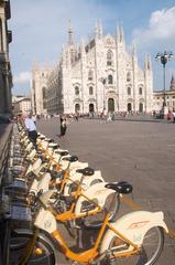 Bikemi bike sharing station in Piazza del Duomo, Milan