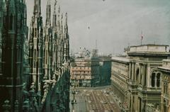 Cathedral Milan Saint Maria Nascent, Duomo Milano in the 1970s