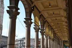 Northern Portico Colonnade in Piazza Duomo, Italy