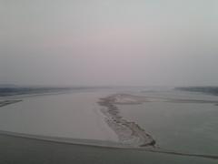 view of the Ganges River from Chunar Fort boundary