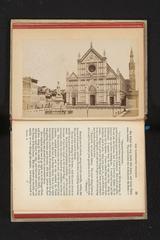 Santa Croce church exterior in Florence, historical photograph by Giacomo Brogi