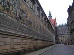 Fürstenzug Dresden mural depicting Saxon rulers