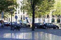 Westermarkt square in Amsterdam with Keizersgracht in the background