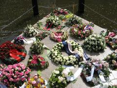 Pointe du Homomonument in Amsterdam by the canal