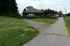 Colonel Samuel Smith Park waterfront in Mississauga with green spaces and walkways